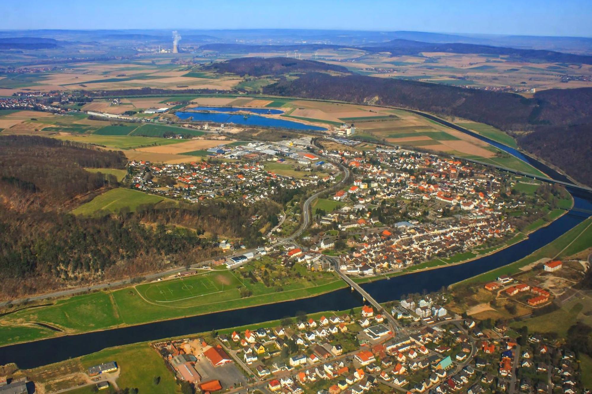 Ferienwohnungen Am Weserstrand โบเดนแวร์เดอร์ ภายนอก รูปภาพ