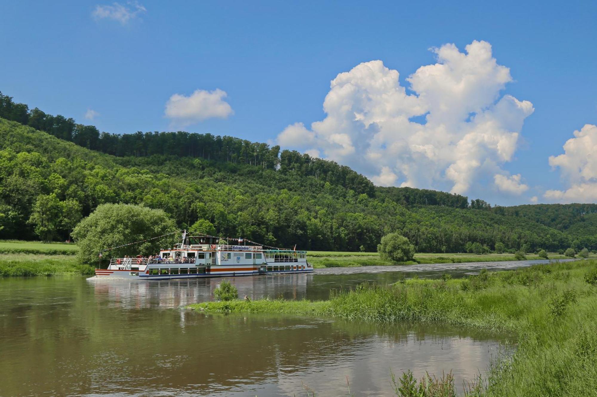 Ferienwohnungen Am Weserstrand โบเดนแวร์เดอร์ ภายนอก รูปภาพ